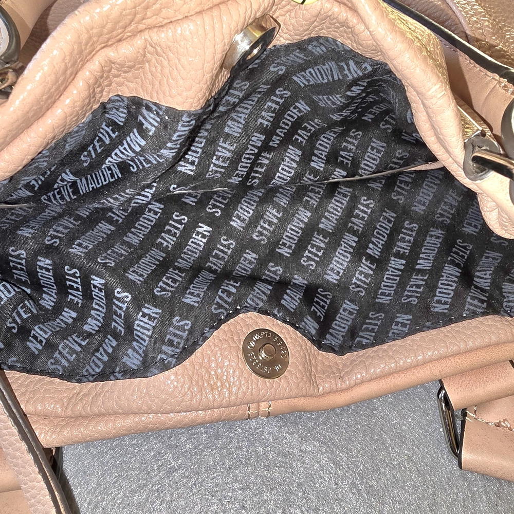 Steve Madden Blush Pink Leather Shoulder Tote - Picture 13 of 15